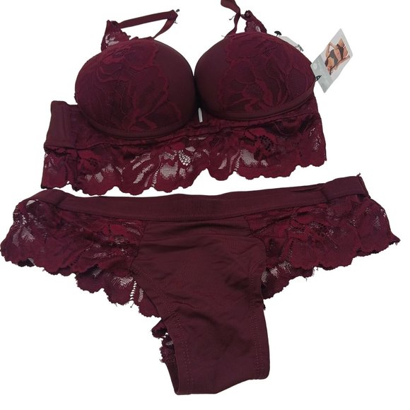 MARILIN MONROE 34B/SMALL PUSH UP BRA AND TANGA SET - Picture 5 of 15